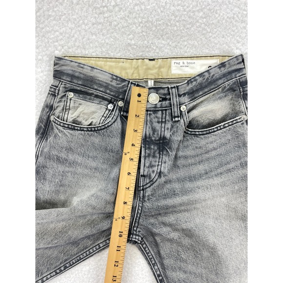 Rag & Bone Women's 25 Maya‎ High Rise Ankle Straight Crop Jeans Black Wash - Picture 3 of 11